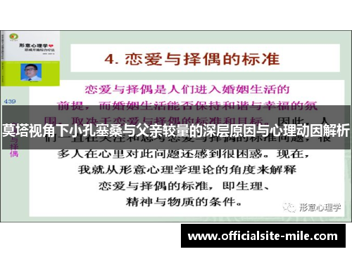 莫塔视角下小孔塞桑与父亲较量的深层原因与心理动因解析
